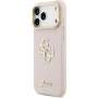 Калъф Guess Grained 4G Logo със сгъваема стойка за iPhone 17 Pro Max - розов