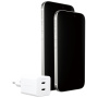 PanzerGlass empower Turbo GaN бързозареждащ адаптер с 2x USB-C порта - 45W - бял