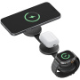 ENERGEA AluMag Trio Qi2 3в1 сгъваемо безжично MagSafe зарядно за iPhone / Apple Watch / AirPods - 15W - черно