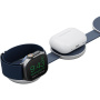 ENERGEA AluMag Trio Qi2 3в1 сгъваемо безжично MagSafe зарядно за iPhone / Apple Watch / AirPods - 15W - розово злато