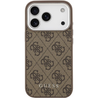 Guess 4G калъф с MagSafe за iPhone 17 Pro Max - кафяв