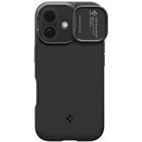 Spigen Optik Armor устойчив калъф със защита за камерата и MagSafe за iPhone 17 - черен