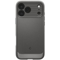 Spigen Rugged Armor удароустойчив калъф с MagSafe за iPhone 17 Pro Max - сив