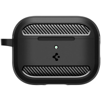 Spigen Rugged Armor устойчив калъф с карабинер за AirPods Pro 3 - черен