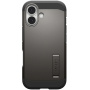 Spigen Tough Armor T устойчив калъф със стойка и MagSafe за iPhone 17 - тъмно сив