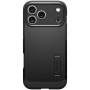 Spigen Tough Armor T устойчив калъф със стойка и MagSafe за iPhone 17 Pro - черен
