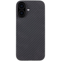 Tactical Aramid калъф с десен на въглеродни влакна и MagSafe за iPhone 17 - тъмносив