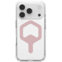 UAG Plyo високо устойчив прозрачен калъф с розов MagSafe за iPhone 17 Pro - прозрачен
