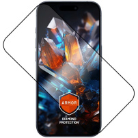 FIXED Armor закалено 2.5D стъкло с черна рамка за iPhone 17 Pro Max / 18 Pro Max