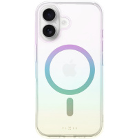FIXED MagRainbow прозрачен калъф с MagSafe за iPhone 16 - дъгов