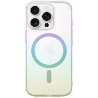 FIXED MagRainbow прозрачен калъф с MagSafe за iPhone 16 Pro - дъга