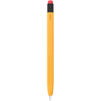 AhaStyle силиконов калъф приличащ на молив с гума за Apple Pencil 1. поколение - жълт