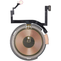 Резервна бобина за безжично зареждане с NFC чип, светкавица и микрофон за iPhone 14 - червена