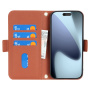 Калъф тип флип с каишка в стил клъч за iPhone 17 Pro Max / 18 Pro Max - кафяв