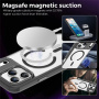 Прозрачен калъф с цветна рамка и MagSafe за iPhone 17 Pro - черен