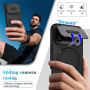 Кейс с плъзгащ се капак за камера, стойка за поставяне и MagSafe за iPhone 17 Pro Max - черен