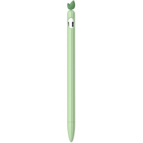 Защитен силиконов калъф с листенца за Apple Pencil 1. поколение - зелен