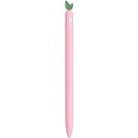 Защитен силиконов калъф с листенца за Apple Pencil 2. поколение / Pro - розов