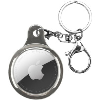 Защитен калъф с ключодържател за AirTag 1 / 2 - сребърен