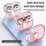 Прозрачен калъф с цип и карабина за AirPods Pro 3 - сив
