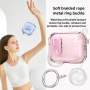 Прозрачен калъф с цип и карабина за AirPods Pro 3 - сив