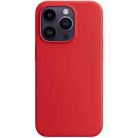 Силиконов калъф с MagSafe за iPhone 14 Pro Max - червен