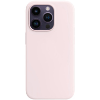 Силиконов калъф с MagSafe за iPhone 14 Pro Max - звездно розово