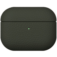 Кожен защитен калъф за AirPods Pro 3 - маслинов