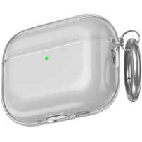 AhaStyle прозрачен калъф с карабинер за AirPods Pro 3 - сив