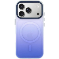 Защитен калъф с градиентен цвят и MagSafe за iPhone 17 Pro - тъмно син