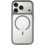 Матов кейс с цветна рамка и MagSafe за iPhone 17 Pro - сиво-кафяв