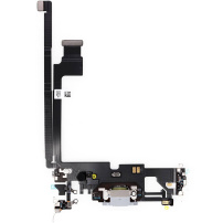 Лентов конектор за аудио и зареждане за Apple iPhone 12 Pro Max - сребърна
