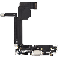 Зареждане и аудио flex конектор за iPhone 15 Pro Max - бял титан