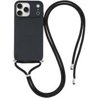 Защитен калъф с връзка за iPhone 17 Pro - черен