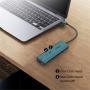 ONTEN UC123+ 6в1 хъб - HDMI / 3,5 mm jack / USB-C / 3x USB-A към USB-C - петролен