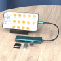 ONTEN UC120 6v1 hub - слот за SD / TF карта / USB-C / 3x USB-A към USB-C - сив