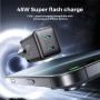 JOYROOM JR-TCG17 GaN адаптер за бързо зареждане с 2x USB-C порта - 45W - черен