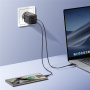 JOYROOM JR-TCG17 GaN адаптер за бързо зареждане с 2x USB-C порта - 45W - черен