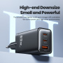 Toocki TCT65 адаптер за бързо зареждане с портове 2x USB-C / USB-A - 65W - бял