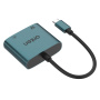 ONTEN UC288 2в1 адаптер - HDMI / RJ45 към USB-C - петролен цвят