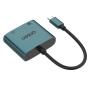 ONTEN UC289 2в1 адаптер - VGA / RJ45 към USB-C - петролен