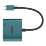ONTEN UC289 2в1 адаптер - VGA / RJ45 към USB-C - петролен
