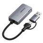 ESSAGER ES-CJK01 2в1 видео адаптер - HDMI към USB-C / USB-A - тъмносив