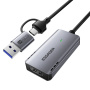 ESSAGER ES-CJK01 2в1 видео адаптер - HDMI към USB-C / USB-A - тъмносив
