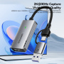 ESSAGER ES-CJK01 2в1 видео адаптер - HDMI към USB-C / USB-A - тъмносив