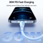 JOYROOM S-A59 кабел за зареждане и пренос на данни - USB-C към Lightning - 1,2 m - лилав