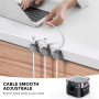 AhaStyle sada nalepovacích organizérů kabelů - 6 ks - černá