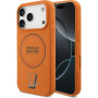 Oracle Red Bull Racing син пръстен силиконов калъф с MagSafe за iPhone 17 Pro - оранжев