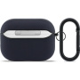 Lacoste Малък пике крокодилско лого кръпка калъф с карабинер за AirPods Pro 3 - тъмносин