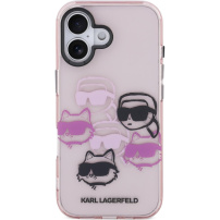 Karl Lagerfeld IML Мулти К&Ч Глави калъф за iPhone 17 - розов